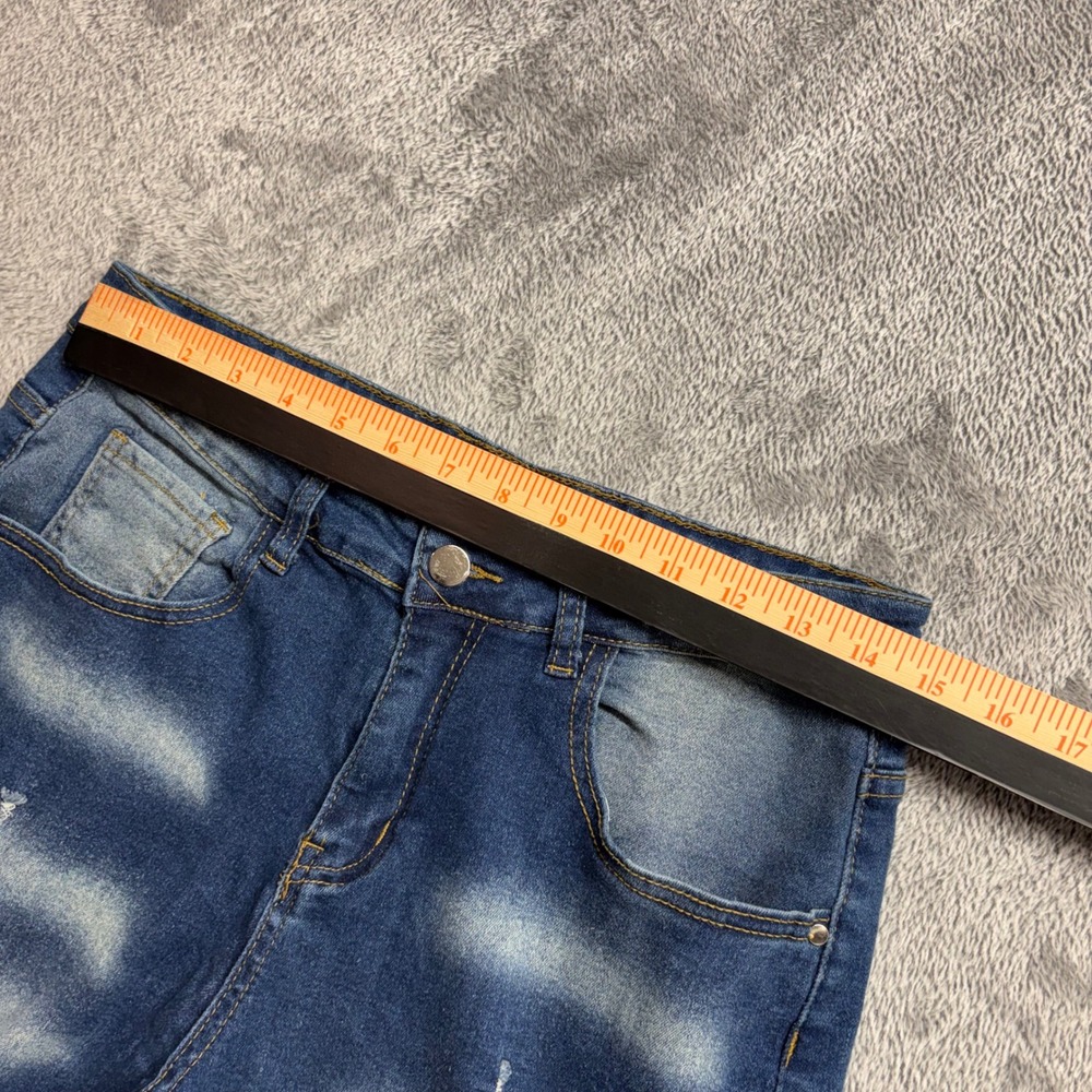 Unbranded‎ Distressed Skinny Jeans Women Size 32 Blue Good Faded Streetwea - Picture 7 of 15